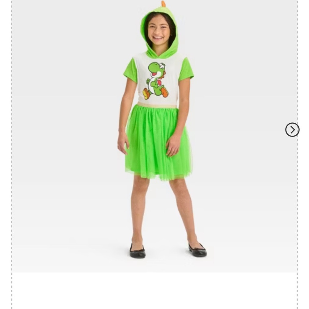 NWT Nintendo girls Yoshi cosplay dress.